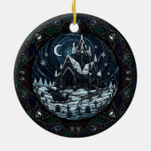 Gotische Kerst Kerkhof Kerstman Keramisch Ornament (Achterkant)