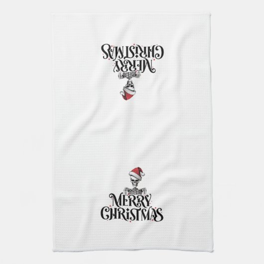 Gotische Kerst Keuken Schotel Handdoek (Verticaal)