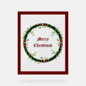 Gotische Kerst Krans Custom Acryl Bord (Voorkant)
