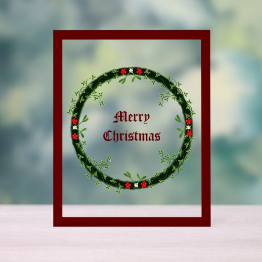 Gotische Kerst Krans Custom Acryl Bord (Neutraal)