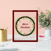 Gotische Kerst Krans Custom Acryl Bord (Huwelijk)