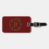 Gotische Kerst Krans Custom Bagagelabel (Voorkant horizontaal)