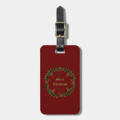 Gotische Kerst Krans Custom Bagagelabel (Voorkant verticaal)