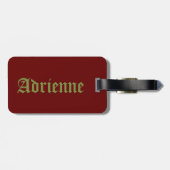 Gotische Kerst Krans Custom Bagagelabel (Achterkant horizontaal)