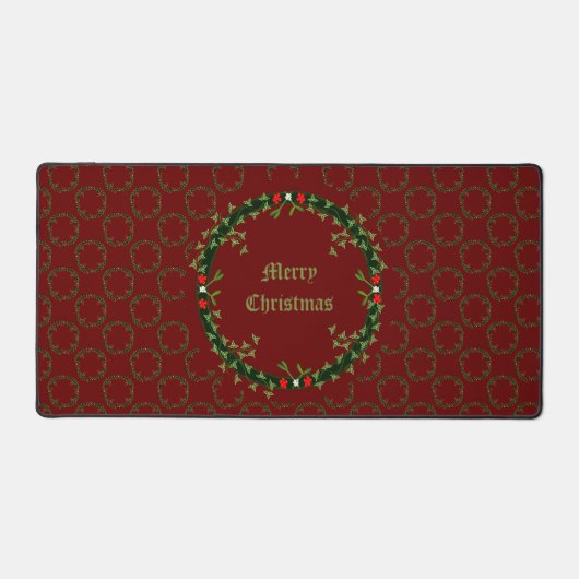 Gotische Kerst Krans Custom Bureaumat (Voorkant)