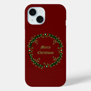 Gotische Kerst Krans Custom iPhone 15 Case