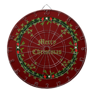 Gotische Kerst Krans Custom Dartbord