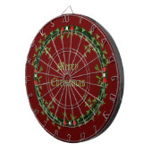 Gotische Kerst Krans Custom Dartbord (Voorkant Rechts)