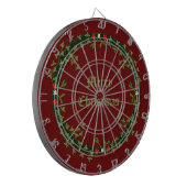 Gotische Kerst Krans Custom Dartbord (Voorkant Links)