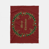 Gotische Kerst Krans Custom Fleece Deken (Voorkant)