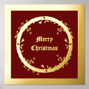 Gotische Kerst Krans Custom Folie Afdrukken