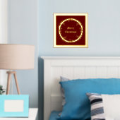 Gotische Kerst Krans Custom Folie Afdrukken (Insitu (Slaapkamer))