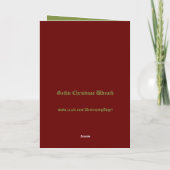 Gotische Kerst Krans Custom Folie Wenskaart (Achterkant)
