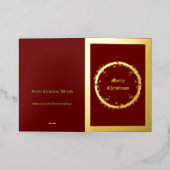 Gotische Kerst Krans Custom Folie Wenskaart (Buiten Laag)