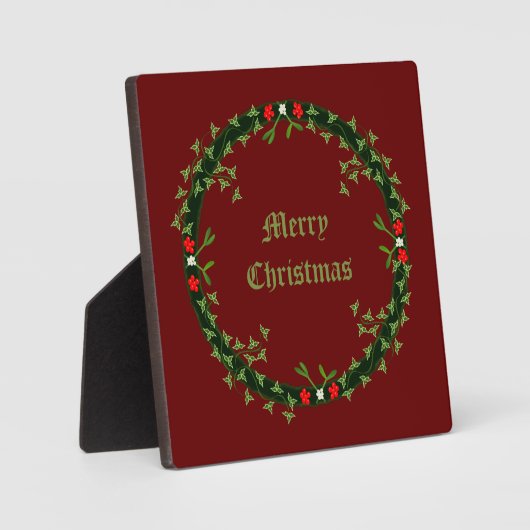 Gotische Kerst Krans Custom Fotoplaat (Voorkant)