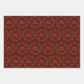 Gotische Kerst Krans Custom Inpakpapier Vel (Voorkant)