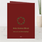 Gotische Kerst Krans Custom Kaart (Achterkant)