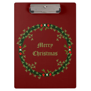 Gotische Kerst Krans Custom Klembord