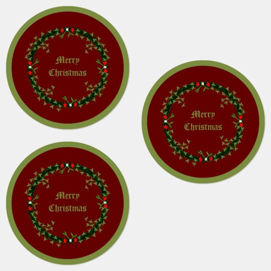 Gotische Kerst Krans Custom Labels (Groep)