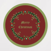 Gotische Kerst Krans Custom Labels (Design 1)