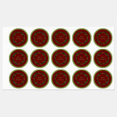 Gotische Kerst Krans Custom Labels (Vel)