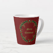 Gotische Kerst Krans Custom Latte Mok (Rechterhoek)