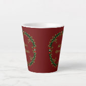 Gotische Kerst Krans Custom Latte Mok (Voorkant)
