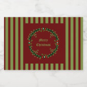 Gotische Kerst Krans Custom Likeurfles Etiket (Enkel label)