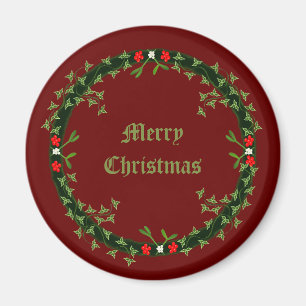 Gotische Kerst Krans Custom Magneet