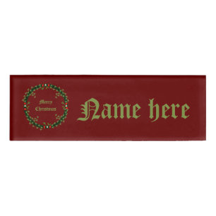 Gotische Kerst Krans Custom Naambadge