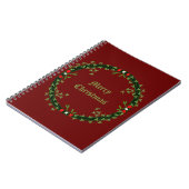 Gotische Kerst Krans Custom Notitieboek (Linkerzijde)