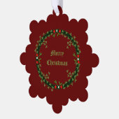 Gotische Kerst Krans Custom Ornament Kaart (Links)