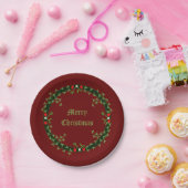 Gotische Kerst Krans Custom Papieren Bordje (Feest)