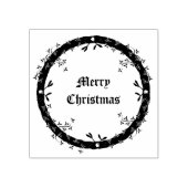 Gotische Kerst Krans Custom Rubberstempel (Afrduk)