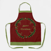 Gotische Kerst Krans Custom Schort (Voorkant)