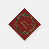 Gotische Kerst Krans Custom Servet (Hoek)