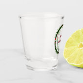 Gotische Kerst Krans Custom Shot Glas (Links)