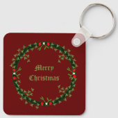 Gotische Kerst Krans Custom Sleutelhanger (Achterkant)