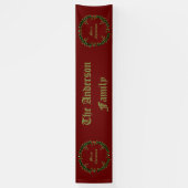 Gotische Kerst Krans Custom Spandoek (Verticaal)