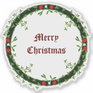 Gotische Kerst Krans Custom Sticker