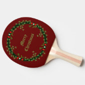 Gotische Kerst Krans Custom Tafeltennisbatje (Zijkant)