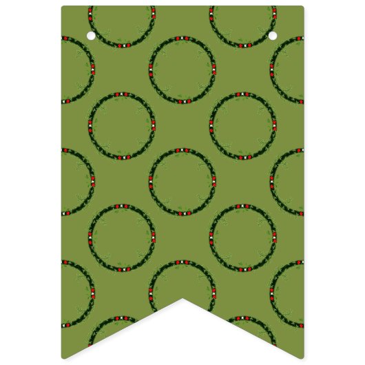 Gotische Kerst Krans Custom Vlaggetjes (Tweede vlag)