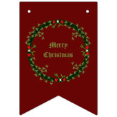 Gotische Kerst Krans Custom Vlaggetjes (Eerste vlag)