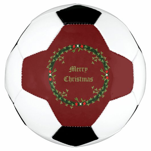 Gotische Kerst Krans Custom Voetbal (Voorkant)