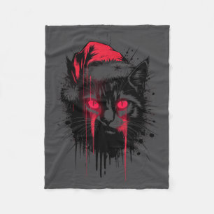 Gotische Kerst Nge Horror Kat Kerstman Hoed Hekser Fleece Deken