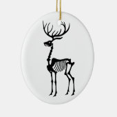Gotische kerst rendier skelet keramisch ornament (Rechts)