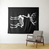 Gotische kerst rendier skelet wandkleed (In Situ (horizontaal))
