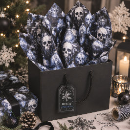 Gotische Kerst Schedels Griezelige Creepmas Tissuepapier