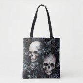 Gotische Kerst Schedels Griezelige Kerst Tote Bag (Voorkant)