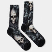 Gotische Kerst Schedels Griezels Kerst Sokken (Rechts)